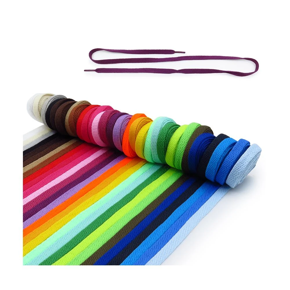 【糊塗鞋匠】 優質鞋材 G86 台灣製造 8mm扁鞋帶80cm 1雙 帆布鞋帶 運動鞋帶 編織鞋帶 經典扁鞋帶