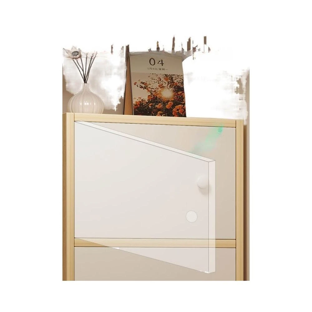 沙發旁置物櫃落地客廳牆邊小窄櫃多層帶櫃門收納櫃子家用儲物書櫃