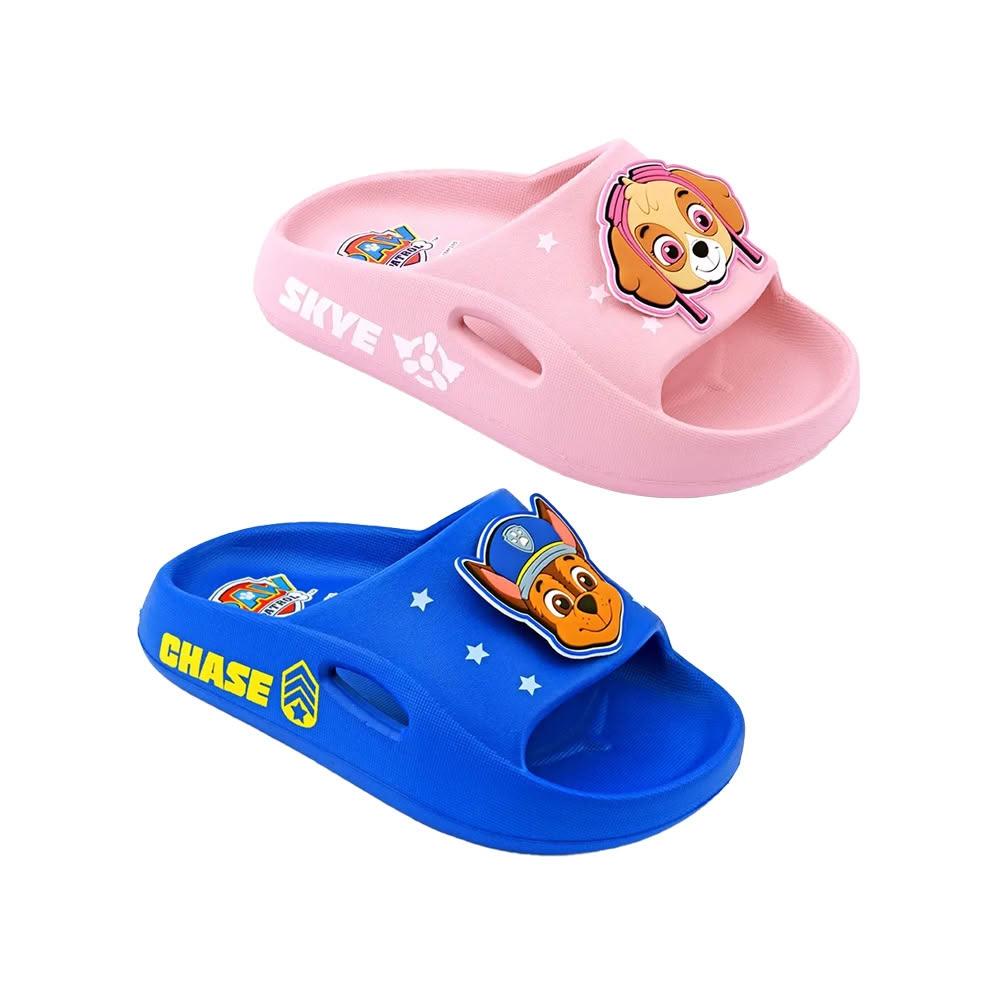 【ShoesClub 鞋鞋俱樂部】汪汪隊立大功 中童 卡通輕量防水拖鞋 童鞋 藍/粉 039-AW1162 (現貨+預購)