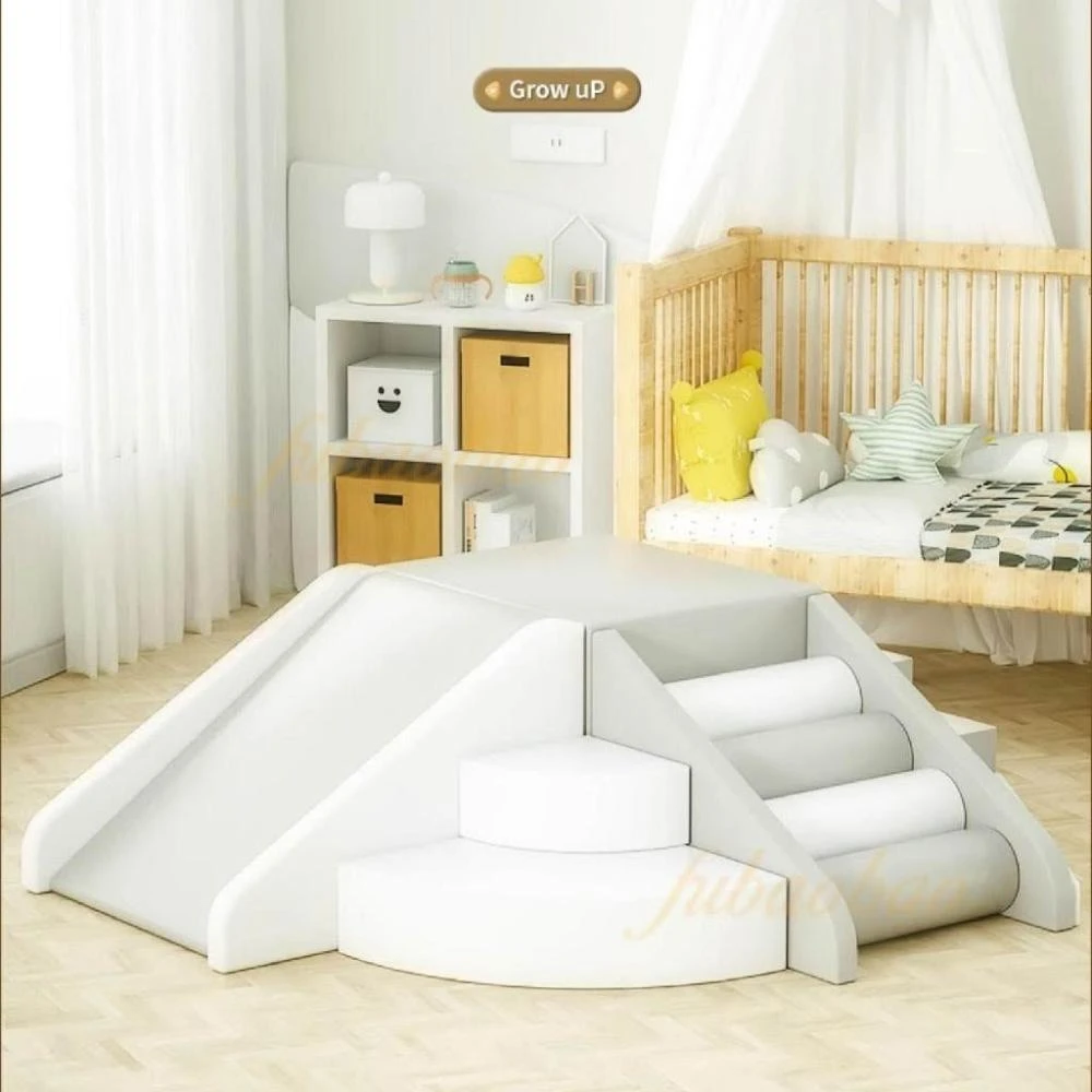 軟體爬滑組合攀爬架感統軟包玩具爬爬梯早教爬行樓梯沙池球池幾何滑梯家用軟體感統教具