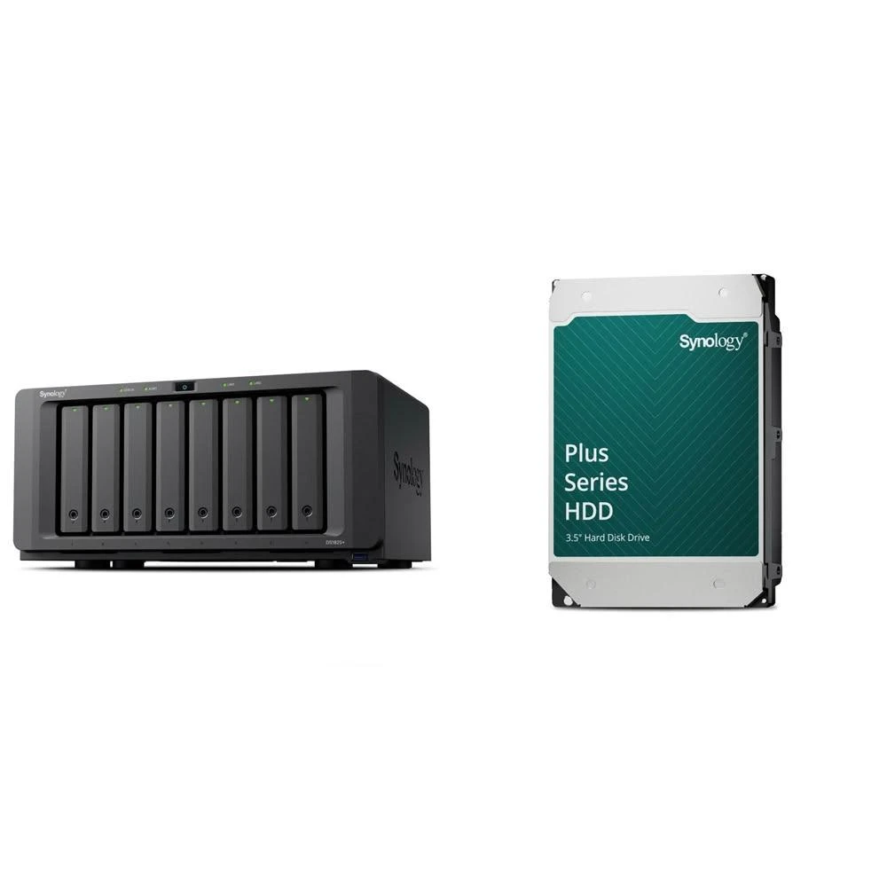 【Synology 群暉科技】〈自MO價〉DS1825+ 8Bay NAS+Synology HAT3310 PLUS 12TB NAS硬碟(X2)