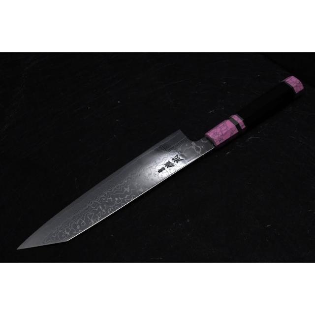 佑成24cm和牛刀 佑成🔪SG-2粉末鋼大馬士革劍形和牛刀24cm 三銀卷柄⭕️