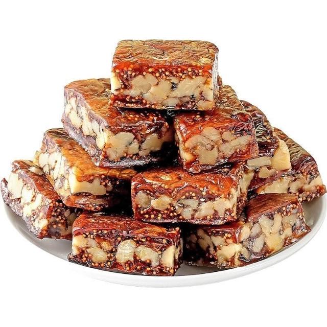 小圓滿】無花果核桃派新疆紙皮核桃黑芝麻無花果幹特産夾心零食獨立小