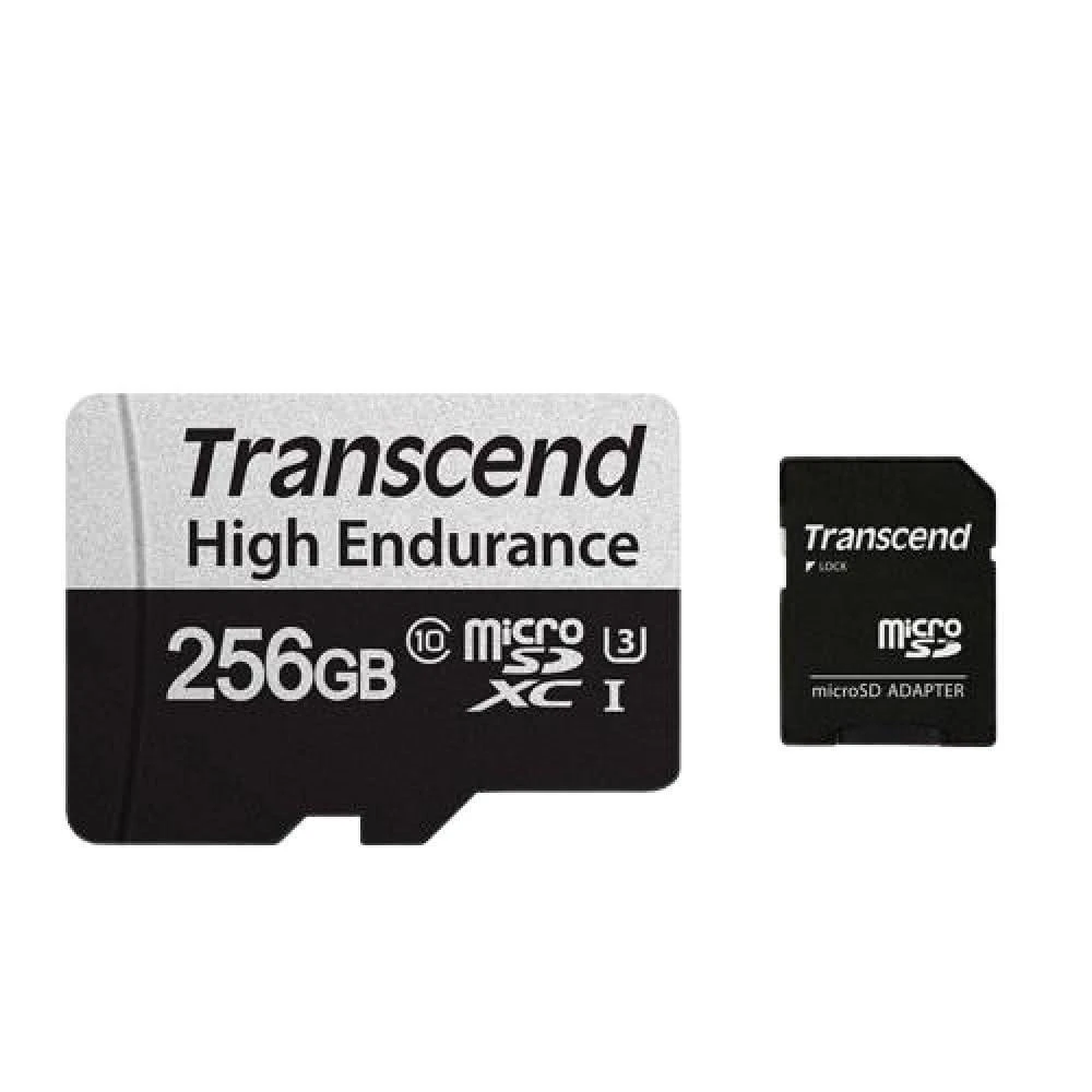 【Transcend 創見】micro SD 350V 256GB 高耐用 記憶卡 含轉卡