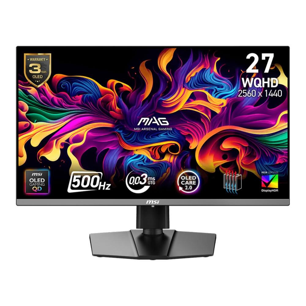 【MSI 微星】272QP QD-OLED X50 電競螢幕 (QD-OLED/2K/0.03ms/500Hz/可升降/可旋轉/無喇叭)