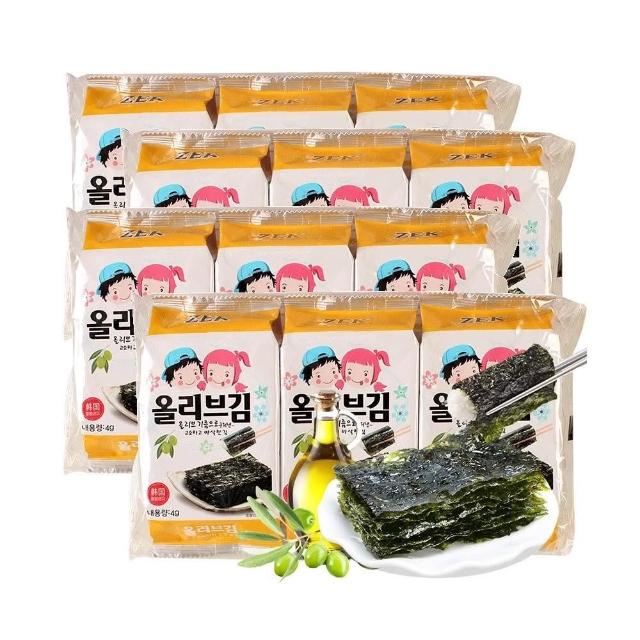 ZEK韓國進口烤海苔組閤兒童零食紫菜壽司休閒小喫卽食零食