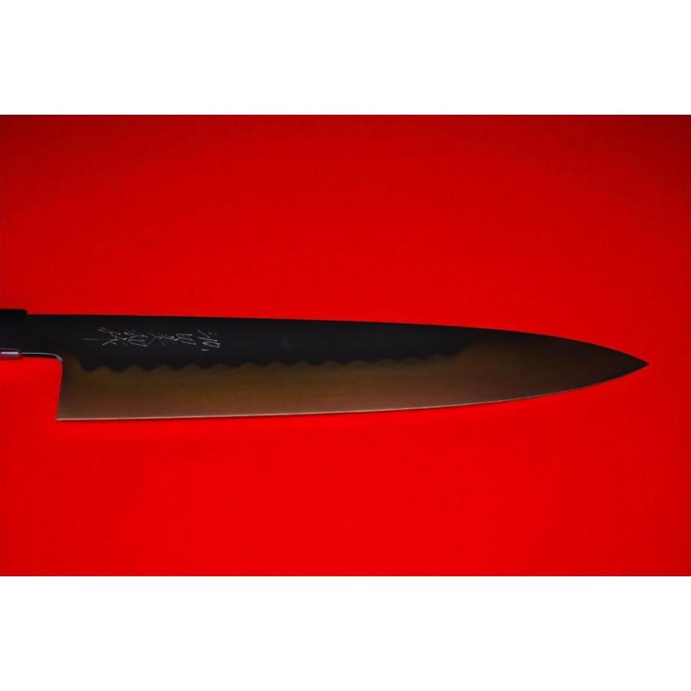 山脇刃物🔪池田美和褐返し綾波雙鏡面水本燒青紙1號両刃型牛刀包丁九寸