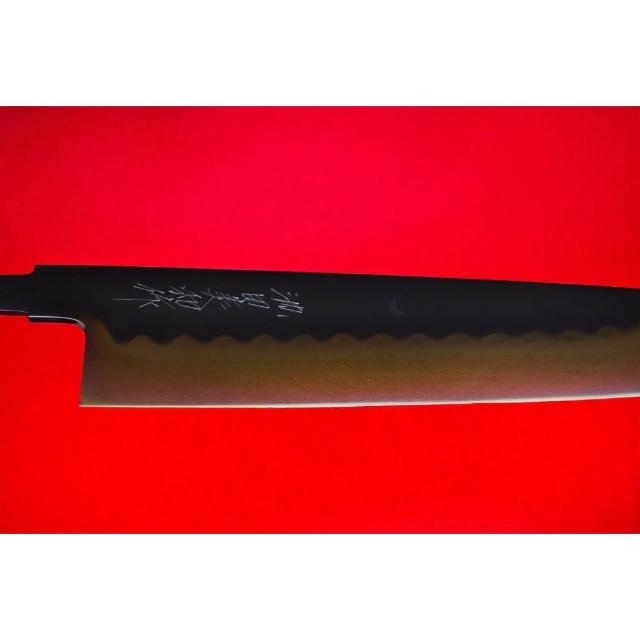 山脇刃物🔪池田美和褐返し綾波雙鏡面水本燒青紙1號両刃型牛刀包丁九寸