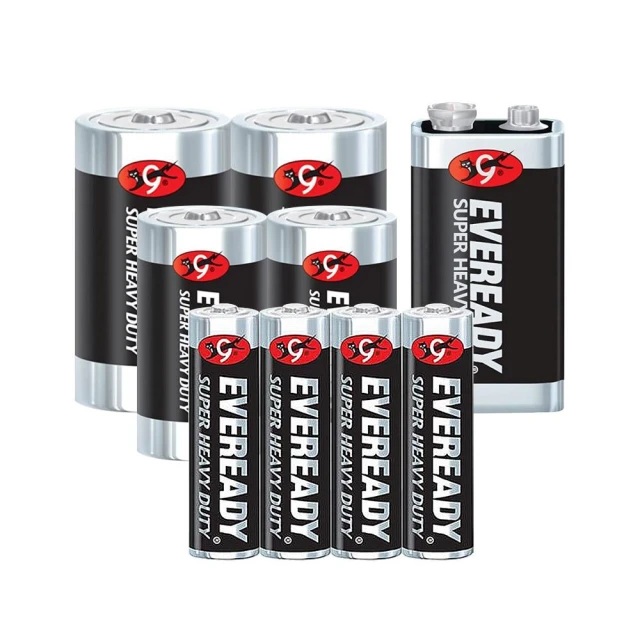 【Everedy 永備】碳鋅電池1號、2號、3號、4號(1.5V黑錳電池/乾電池/公司貨)