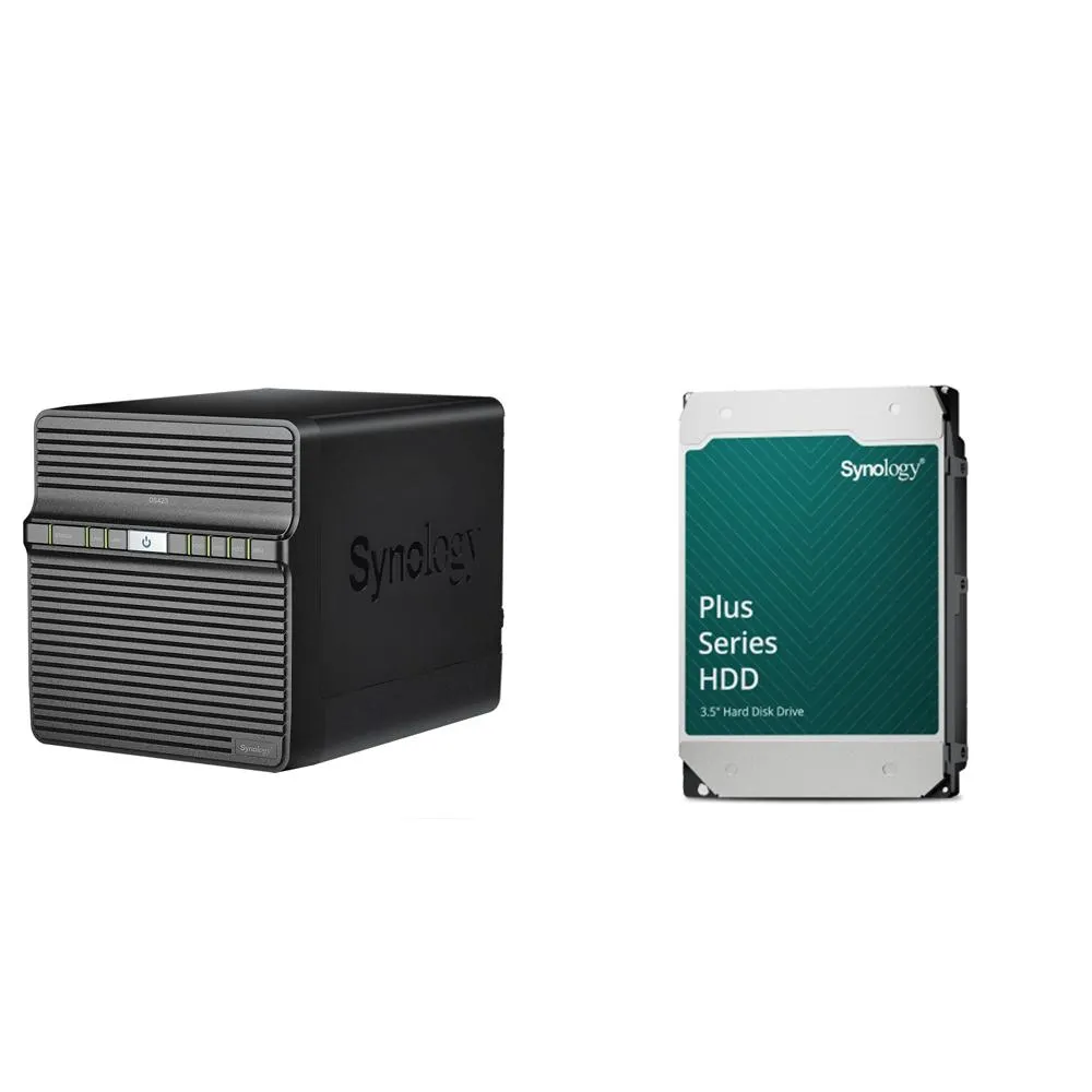 【Synology 群暉科技】〈自MO價〉DS423 4Bay NAS+HAT3320 PLUS 8TB NAS硬碟(X2)