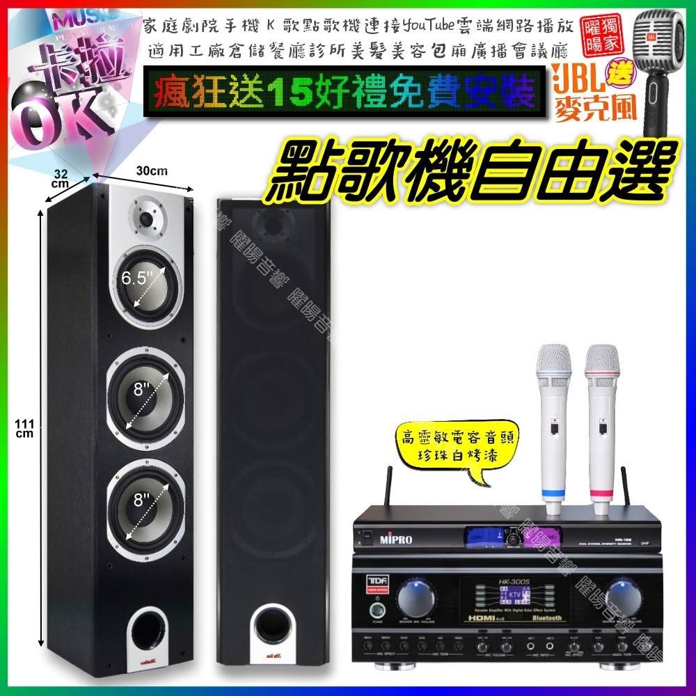 自由選TDF HK-300S+YAKO A-803+MIPRO MR-198 劇院KTV/音響設備