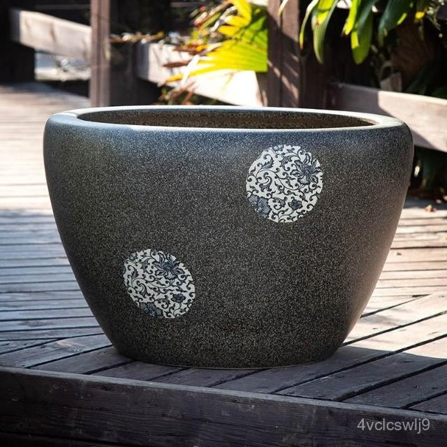 陶瓷缸金魚盆睡蓮碗蓮烏龜陽臺風水庭院大缸深缸水缸荷花盆魚缸