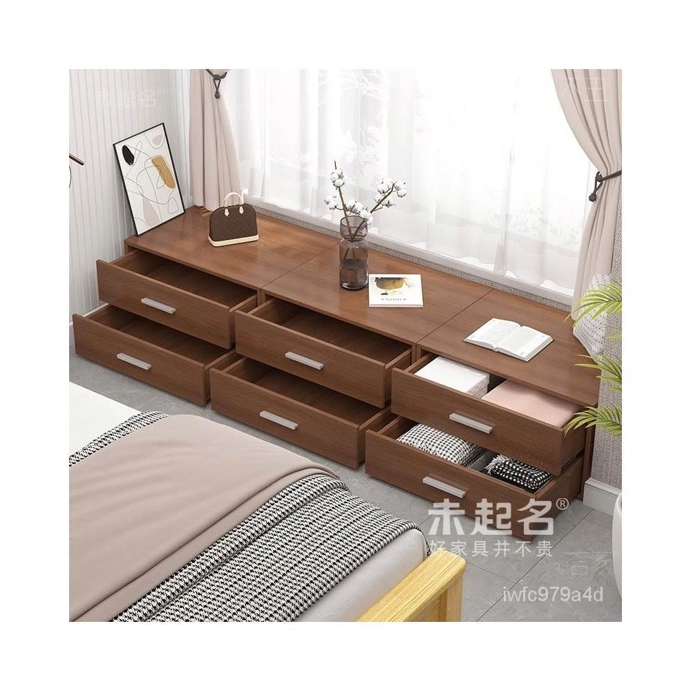 長條櫃子儲物櫃窗臺飄窗櫃榻榻米組閤櫃可坐地櫃抽屜櫃矮櫃