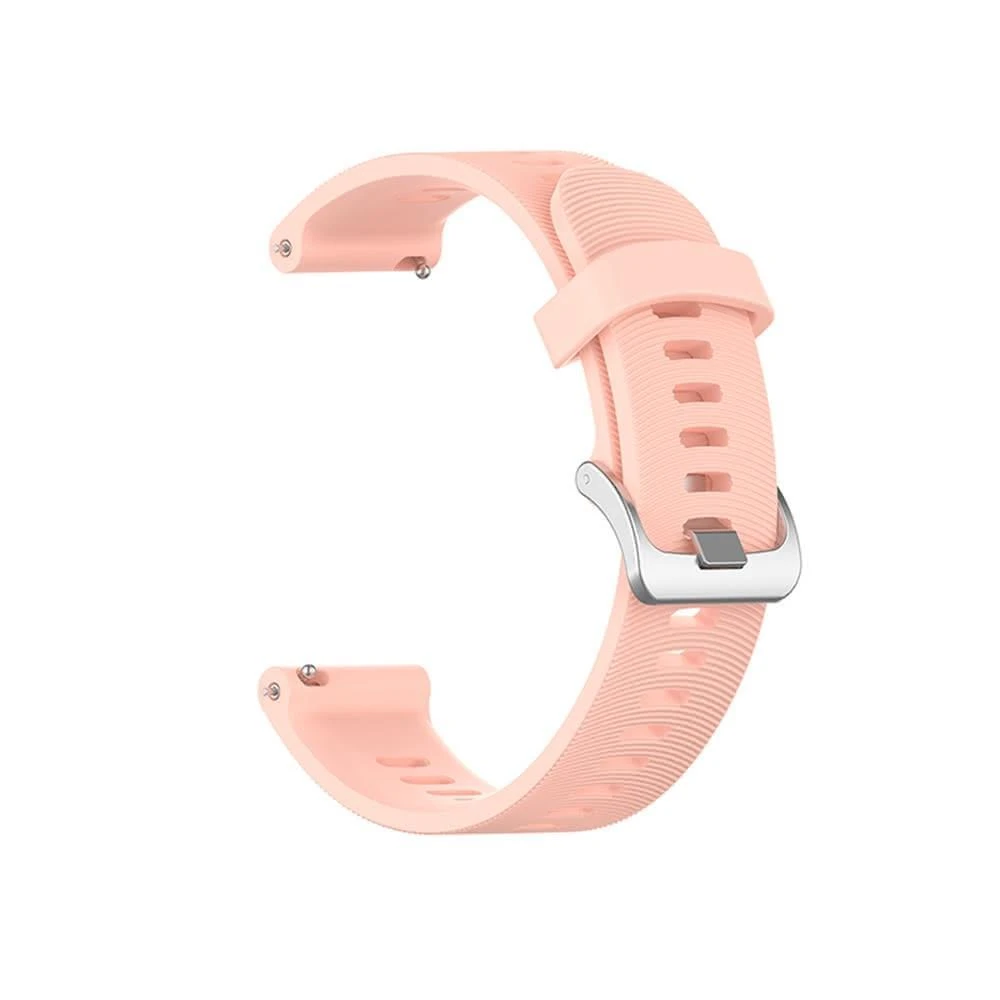 【ibits】Garmin Forerunner 245M/245 橫紋片扣矽膠錶帶 運動款 替換腕帶 手錶配件 20mm(錶帶)