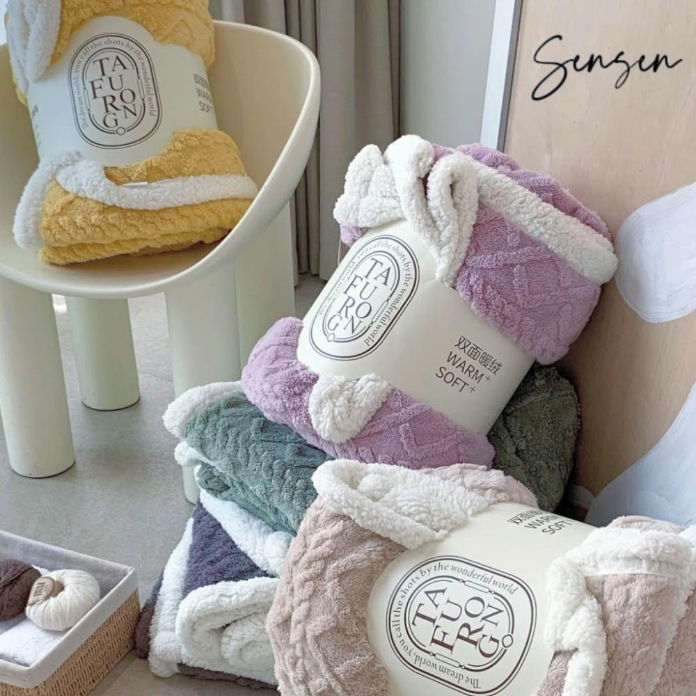 【MUGLOW．木光】羊羔絨 塔芙絨 立體提花塔芙絨羊羔絨毛毯 雙層加厚保暖被 辦公室午睡毯 秋冬款 羊羔