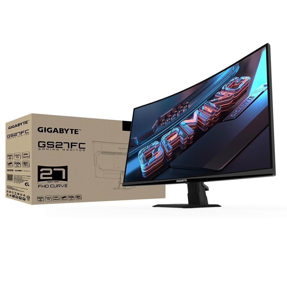 【GIGABYTE 技嘉】GS27FC 27型 曲面電競螢幕 FHD/180Hz/1ms/HDMI/DP/VA
