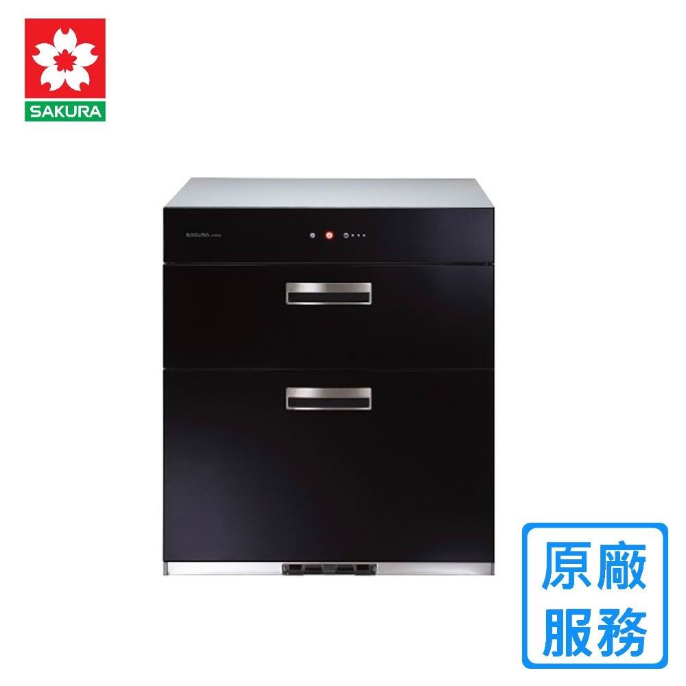 【SAKURA 櫻花】Q7693 Q7693L 雙門全平面 玻璃觸控落地式烘碗機 防碰撞緩衝式滑軌 7693