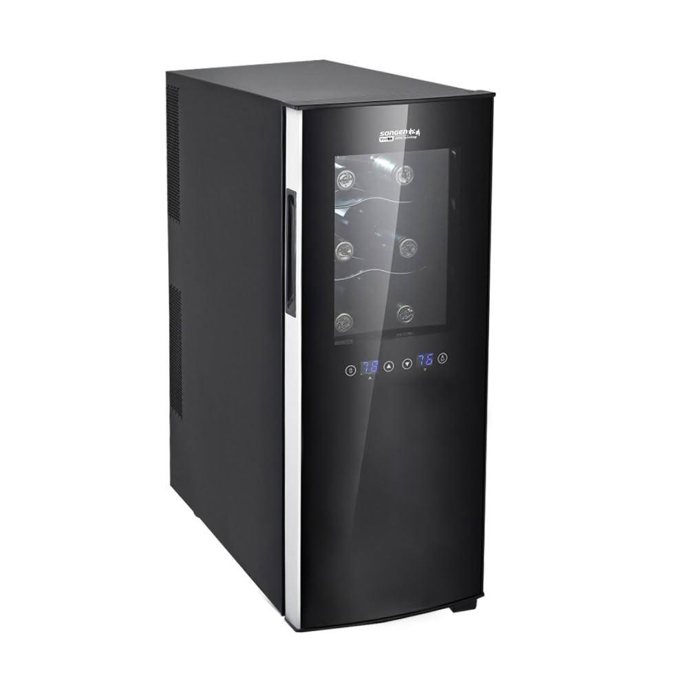 【SONGEN 松井】變頻式雙溫控冰箱紅酒櫃/冷藏冰箱/半導體酒櫃/電子恆溫酒櫃(SG-35DFW(B2))