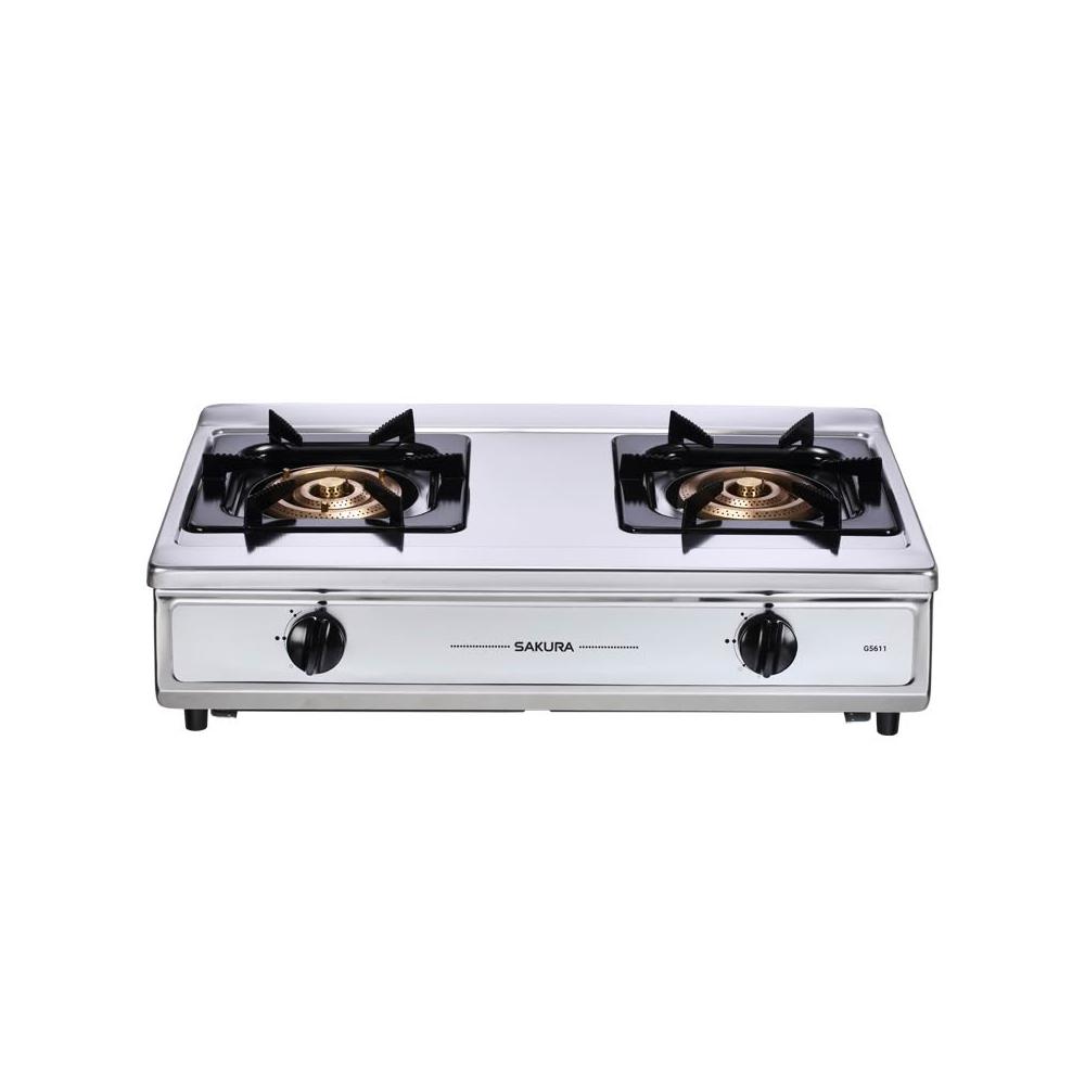【SAKURA 櫻花】G5611S G-5611 白鐵材質 三環銅爐頭安全爐 5611 G5611
