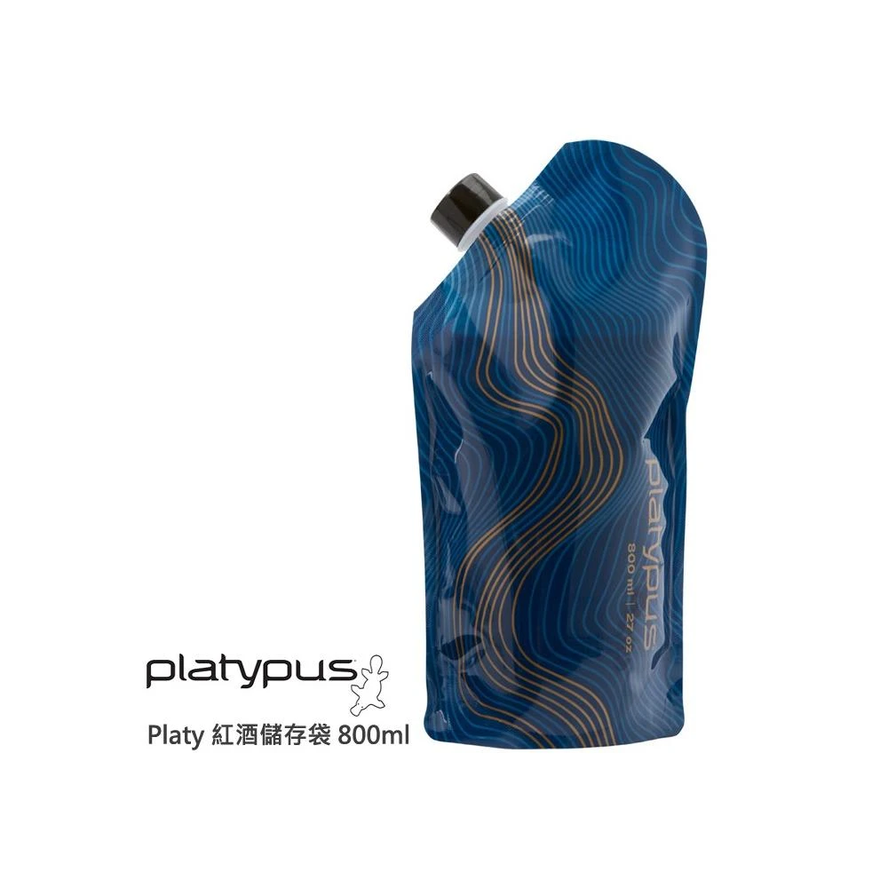 【platypus 鴨嘴獸】美國 紅酒儲存袋 800ml PlatyPreserve 登山 露營 旅行 10968 綠野山房
