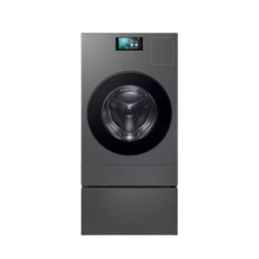【Samsung 三星】22公斤AI蒸洗脫烘智慧熱泵滾筒+層架洗衣機WD22DB8995BZTW-WE702NZ-SP