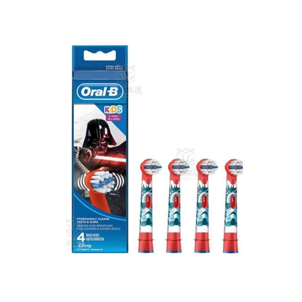 【Oral-B 歐樂B】德製 歐樂B 電動牙刷刷頭 兒童刷頭 EB10 4支裝 Kids 刷頭 兒童 星際大戰兒童電動牙刷 替換刷頭 軟毛刷