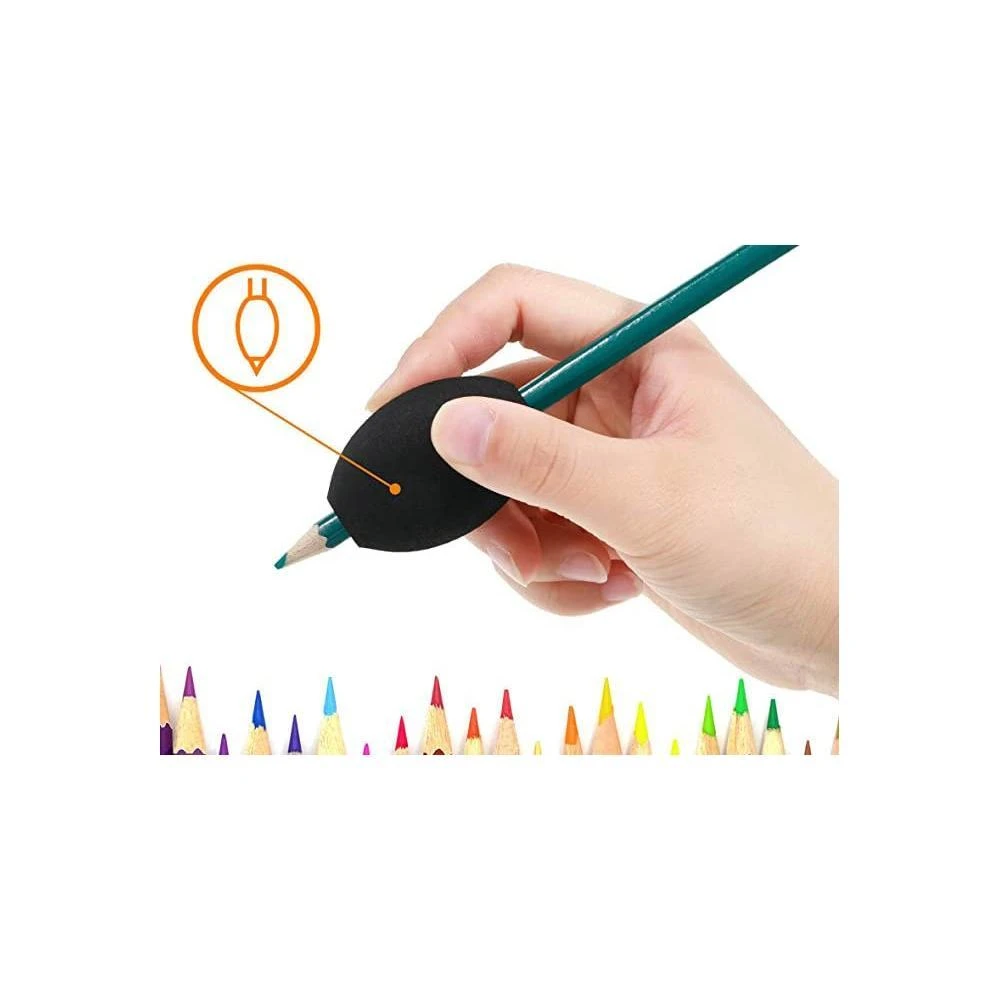 黑色加粗加大球型握筆器三個裝/手寫握把/泡棉握把/書寫輔助/柔軟緩衝泡棉/適用於手寫能力較弱的孩子/左右手皆可