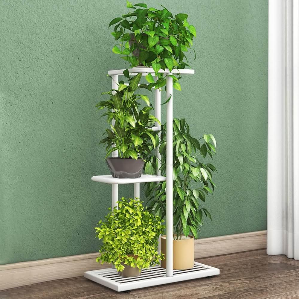 FL 生活+】歐式62面寬附輪移動花架花園架/盆栽架/花台/花盆架/花台