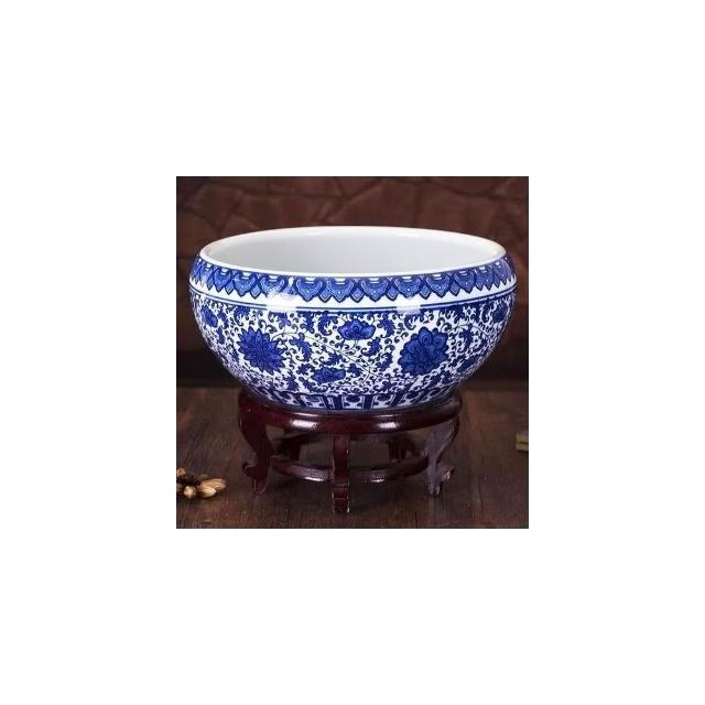 陶瓷魚缸金魚缸客廳龜缸荷花缸風水瓷缸大型特大養魚盆