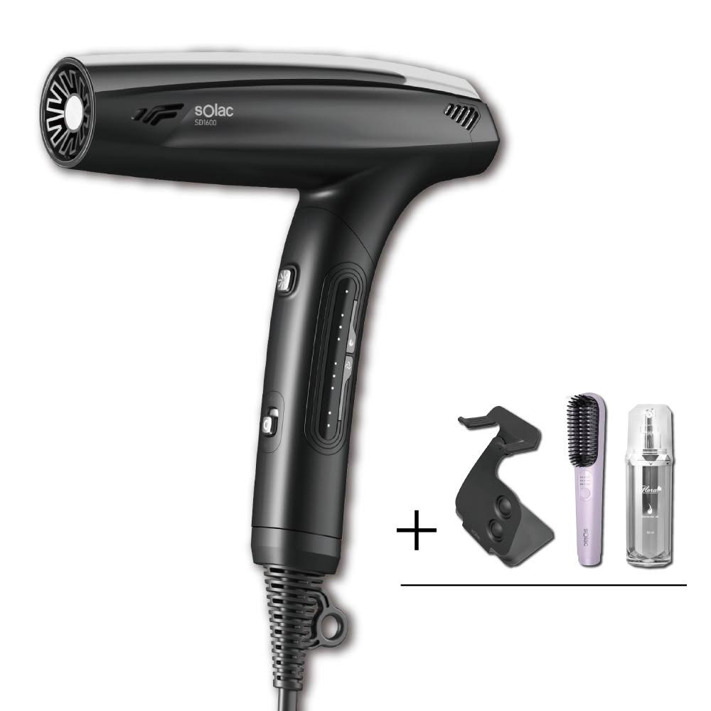 【SOLAC】搭贈組|雙效離子智能專業吹風機 SD-1600 (2024大改款沙龍版 SD-1100後代_Kimi極美職人推薦)