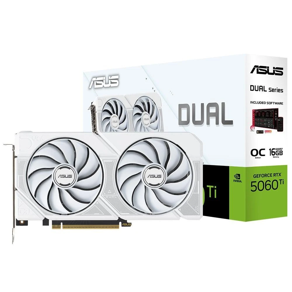 【ASUS 華碩】DUAL-RTX5060TI-O16G-WHITE 顯示卡