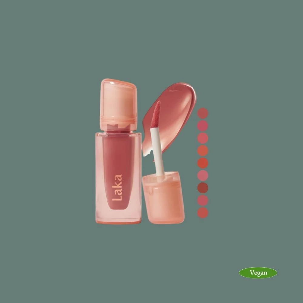 【Laka】持久裸光凍唇蜜 10色 4.6g｜純素 無性別彩妝 水光 裸色 嘟嘟唇 果汁軟糖 超持久顯色 自然染唇 不黏膩