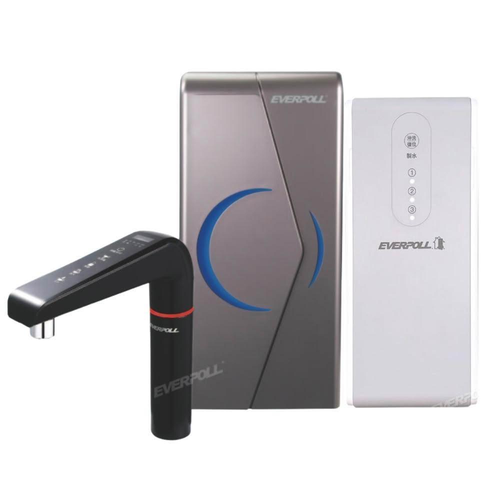 【EVERPOLL】EVB298 廚下型雙溫UV觸控飲水機 (搭配 RO600直出RO淨水器) 贈全台安裝服務