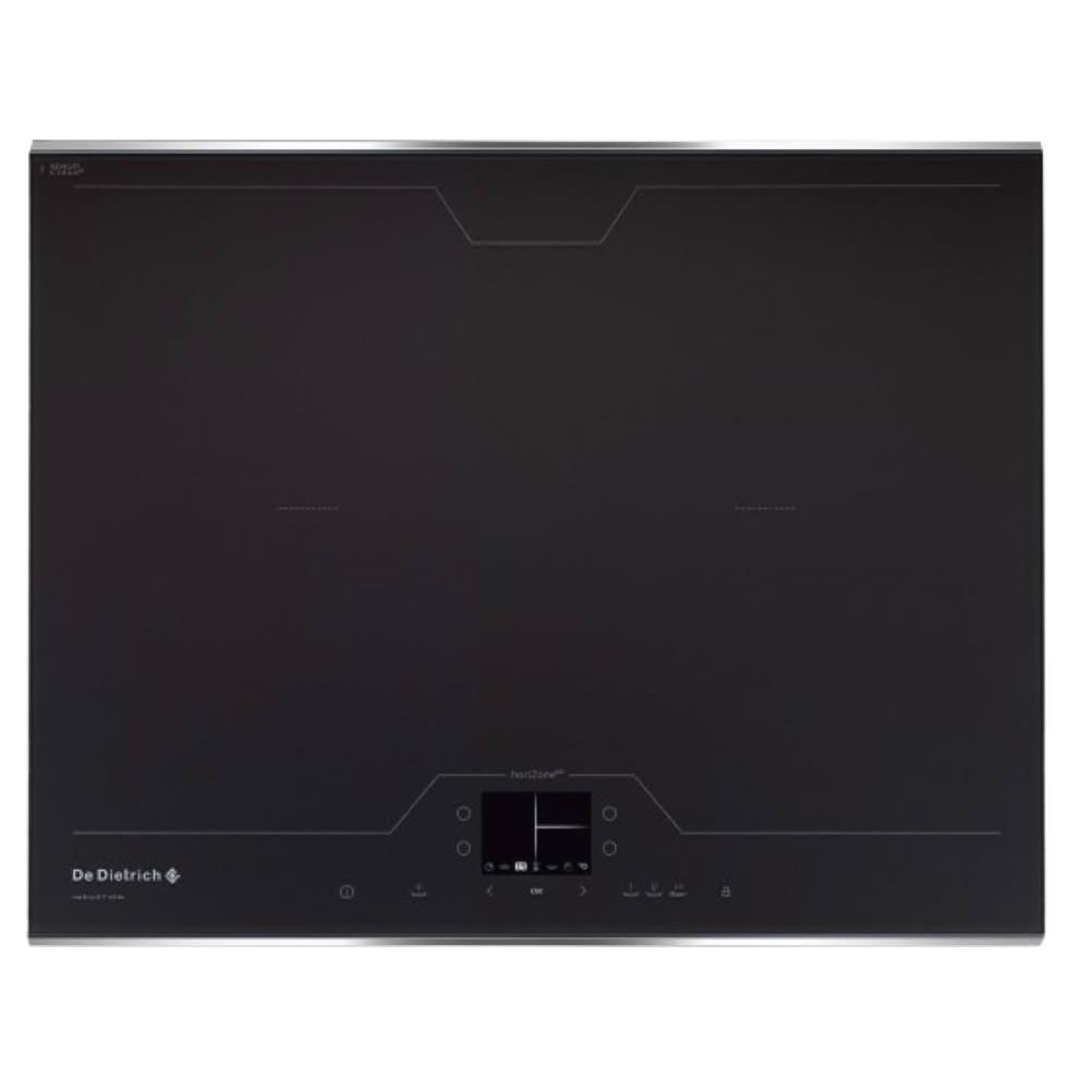De Dietrich DTI1358DG IH感應爐，法國原裝進口，採用德國陶瓷玻璃面板，耐用防刮。7200W高功率，支援保溫、精準控溫及多段火力選擇，尺寸65x52x6.4cm，重量15kg，220V電壓使用，一年保固。完美適合現代廚房，提升烹飪效率與安全。