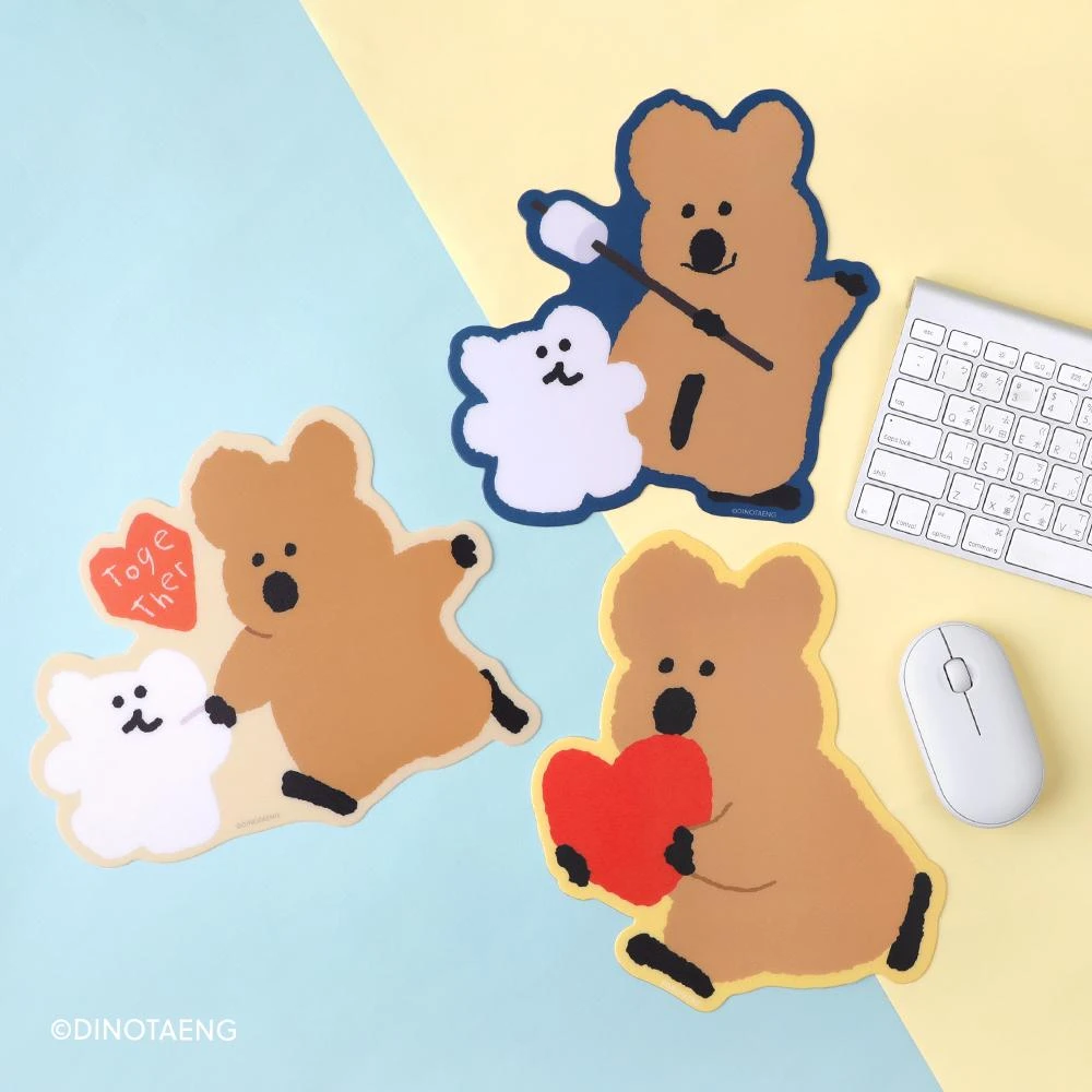 【Norns】DINOTAENG Slim超薄造型滑鼠墊 - 呆萌町 QUOKKA BOBO 電腦滑鼠桌墊