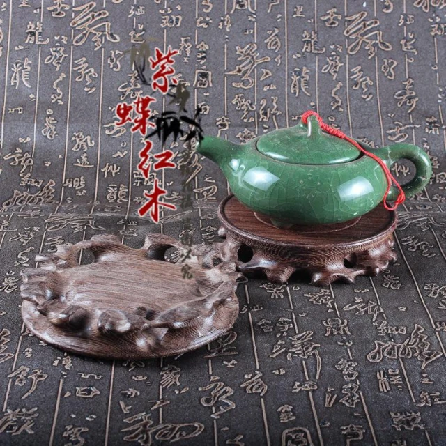 🔥轉轉運台灣現貨🔥 手工實木底座 圓形木座 工藝品擺放 瑞獸擺放 展示台