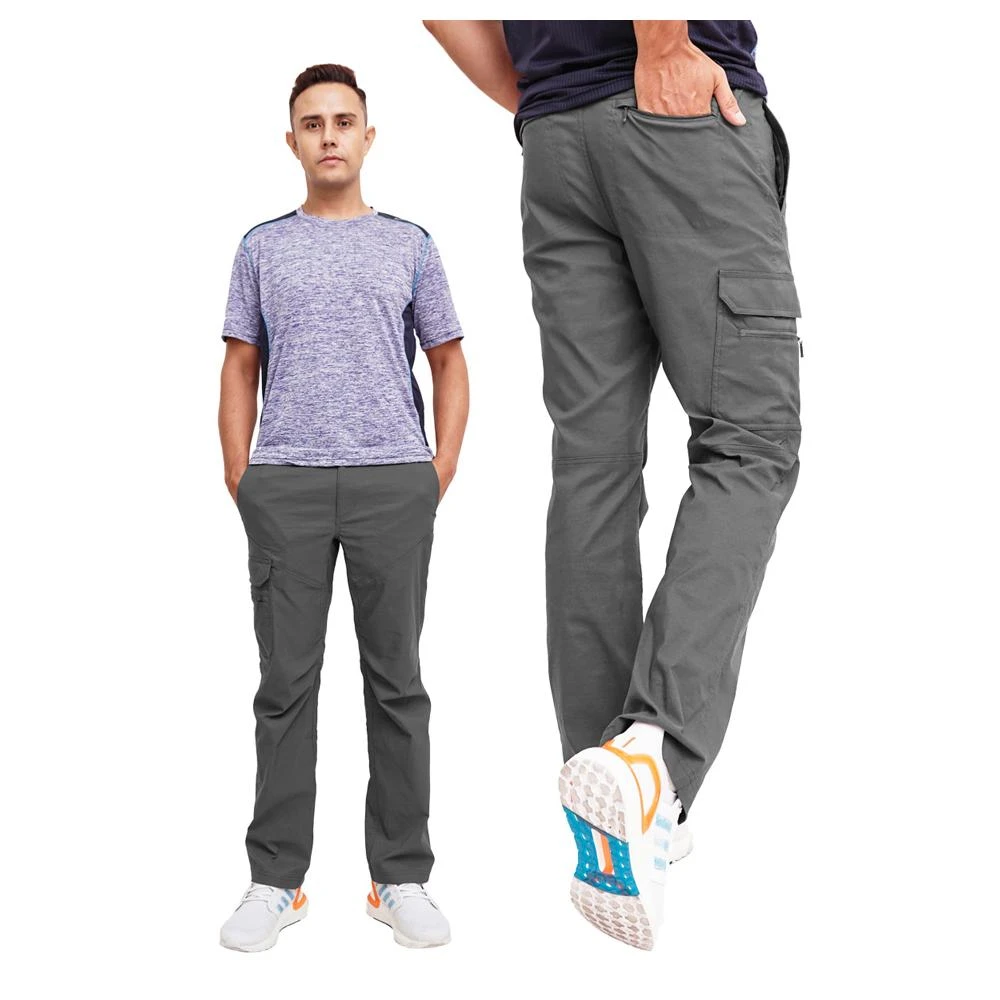 【戶外趣】德國原創 男款耐磨彈性 防曬 速乾 9大口袋 商務休閒長褲 (HPM001S 深灰)