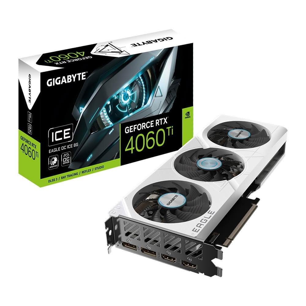 GIGABYTE 技嘉】技嘉RTX4060Ti EAGLE OC ICE 8G 冰魄白/27cm/4060TI