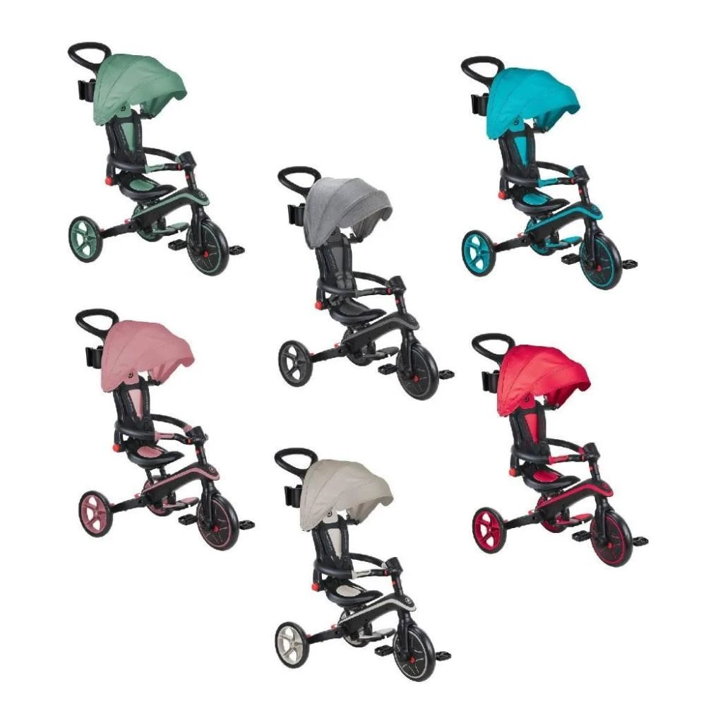 【GLOBBER 哥輪步】4合1 Trike多功能3輪推車折疊版(多色可選)