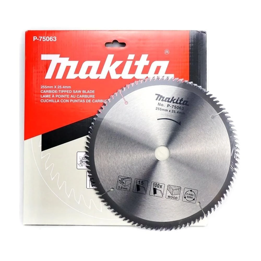 【MAKITA 牧田】原廠10木材鎢鋼鋸片 255*3.0*25.4*100T P-75063 中崙五金