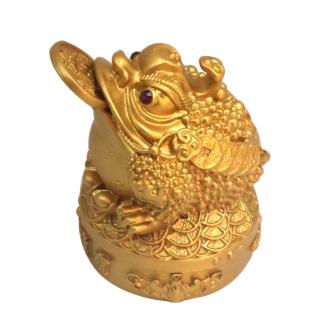 沙金三腳金蟾咬錢】聚財招財擺件｜開運風水工藝品｜開業禮物家居辦公室裝飾