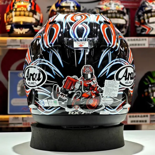 Arai】RX-7X HAGA WSBK 藍火焰紅藍火芳賀紀行全罩安全帽公司貨