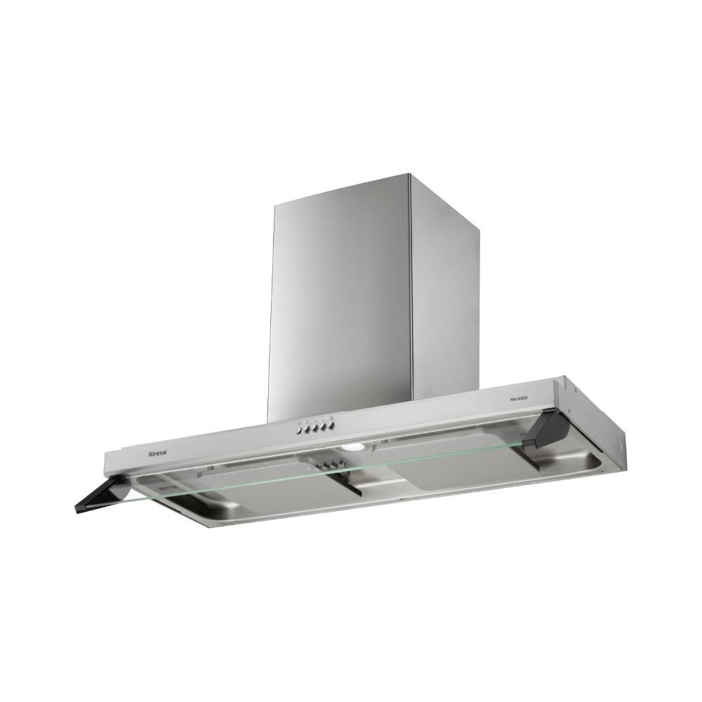 【林內】RH-9320 雙星·雙導流板排油煙機 (含基本安裝)｜倒T式｜隱藏式｜環吸｜90公分｜雙面安裝｜玻璃導煙板｜