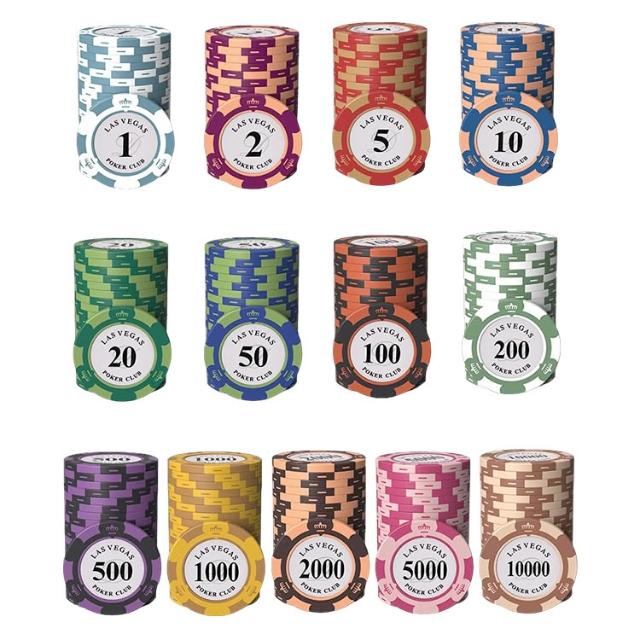 遊戲籌碼 皇冠籌碼 (德州撲克籌碼 籌碼組 德州撲克 麻將 百家樂 高質感 大老二)