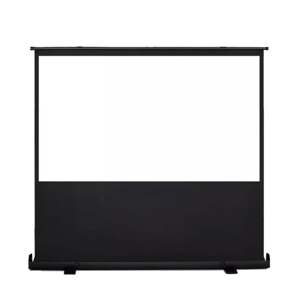 【RTAKO】氣壓式地拉投影布幕100吋(16:9) 4K金屬移動佈幕 便携免打孔地拉幕 抗光幕布 高清投影仪布幕 投影機布幕