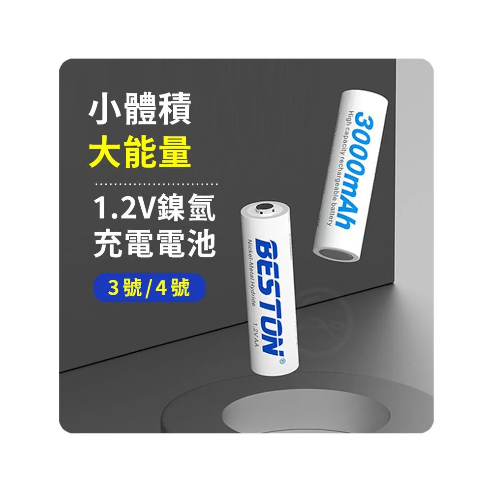 【Senho 森活科技】鎳氫充電電池 【送電池收納盒 ⚡台灣現貨】3號充電電池 4號充電電池 電池充電器 家用電池 佰仕通