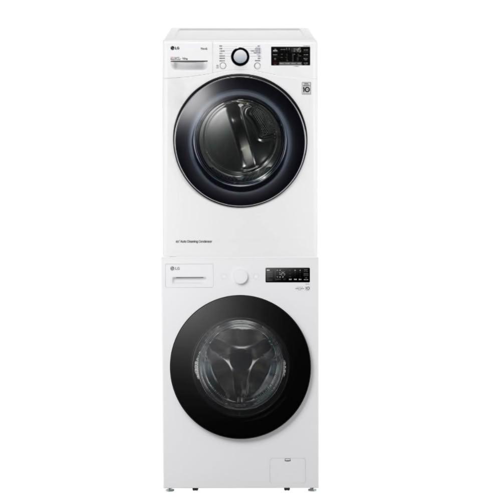 【LG 樂金】10公斤免曬衣機乾衣機+15公斤滾筒蒸洗脫洗衣機WR-100VW-WD-S15NW