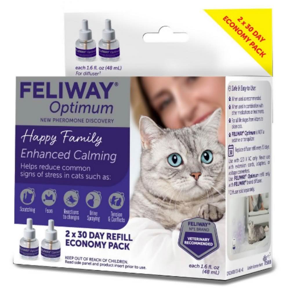 【FELIWAY】貓咪費洛蒙 feliway 最佳版補充瓶48ml 2入組 效期2026/11 具備一般版和多貓版雙重功能