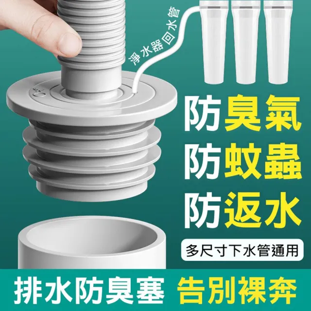 【D+ 滴家】排水管防臭密封圈 下水管密封塞 變徑密封圈 防返臭小口徑防臭塞 洗衣機排水密封圈 洗衣機排水管地漏接頭