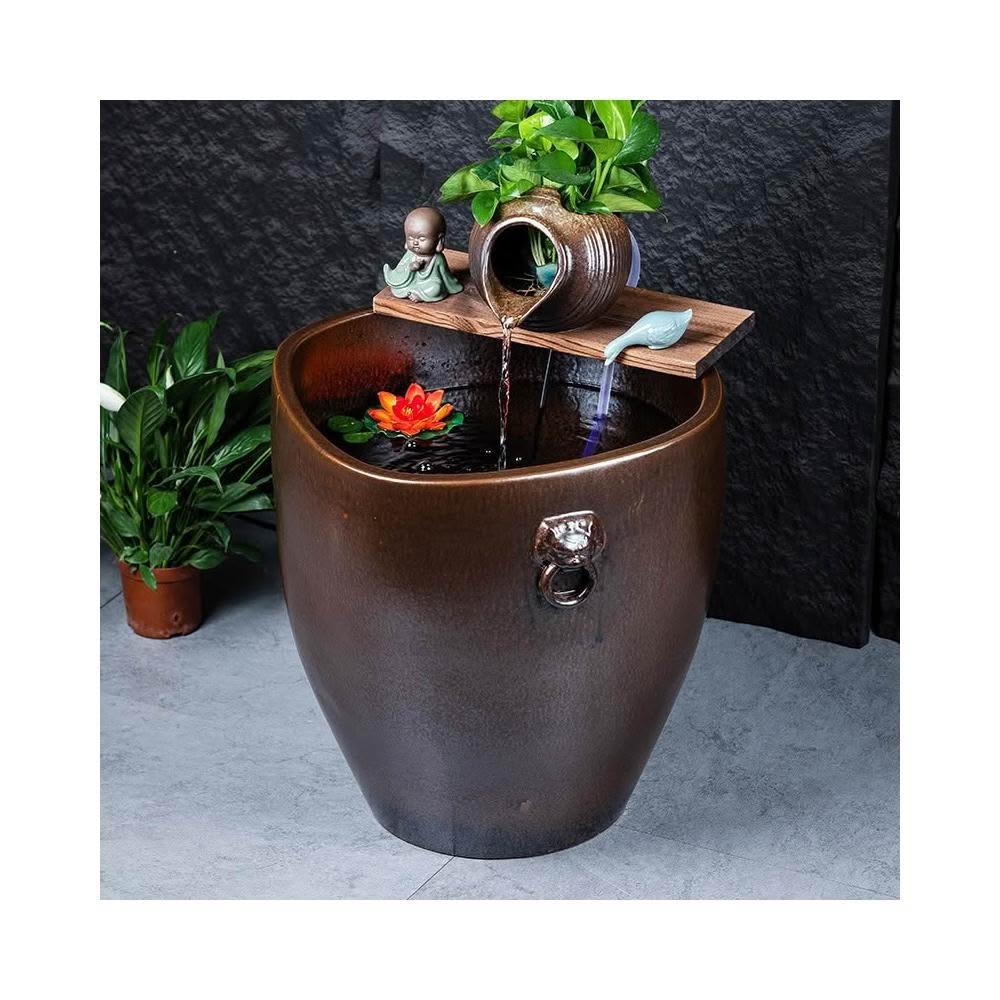 景德鎮陶瓷錦鯉金魚缸特大號庭院門海大型睡蓮缸荷花缸老式大水缸